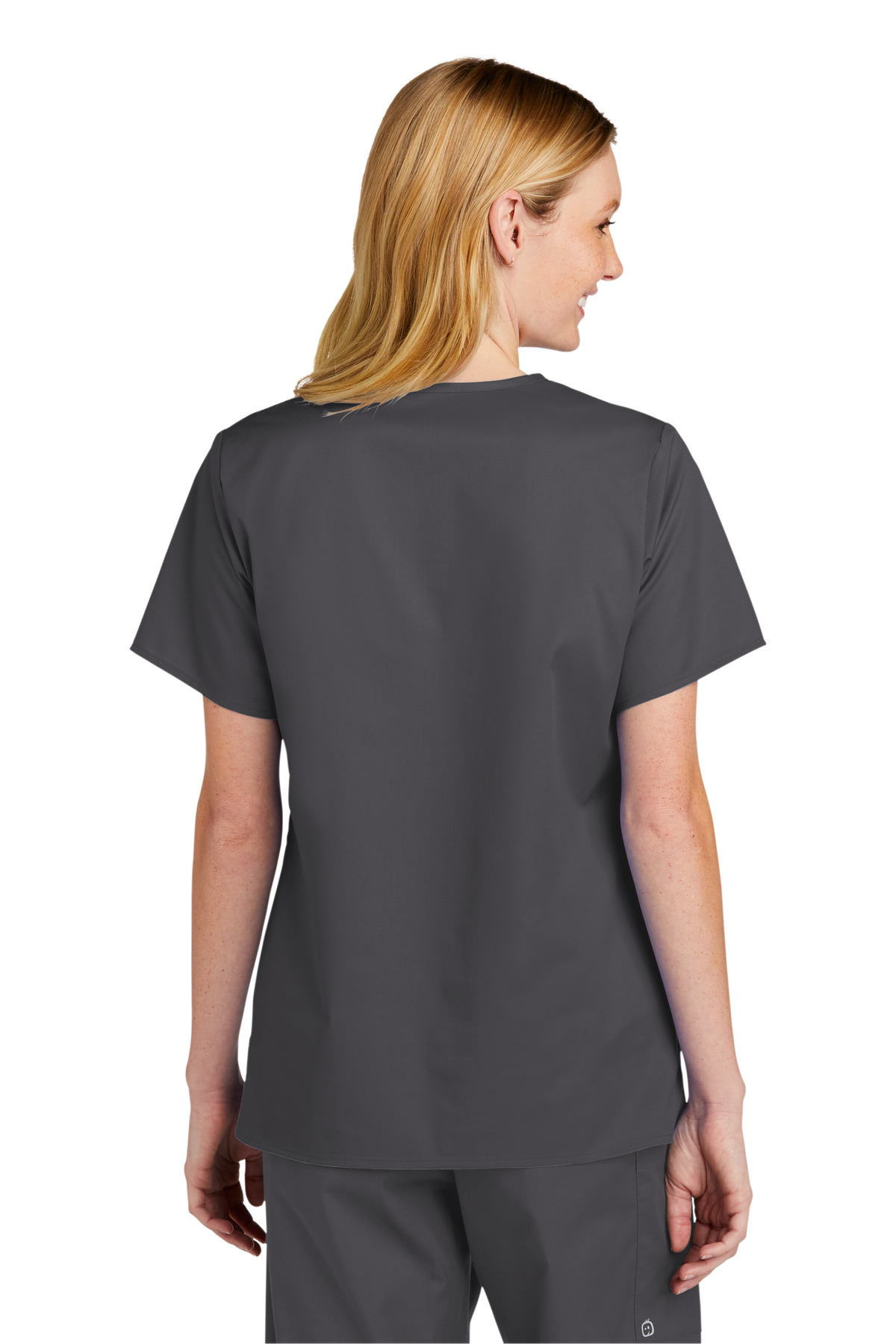 WW4560 Wonderwink Womens WorkFlex V-Neck Top - Back Image