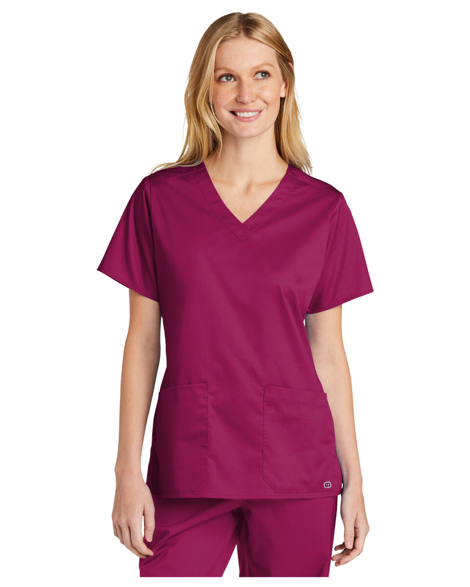 WW4560 Wonderwink Womens WorkFlex V-Neck Top Zoom Image