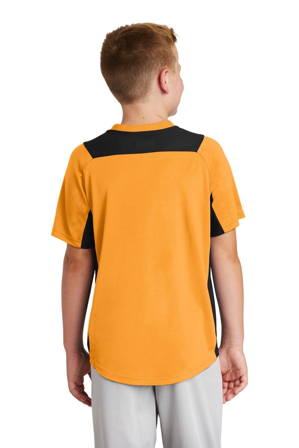 YNEA221 New Era Youth Diamond Era 2-Button Jersey. - Back Image