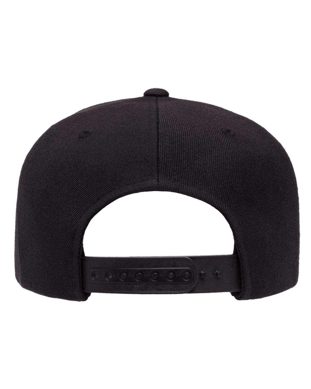 YP5089 Yupoong Adult 5-Panel Structured Flat Visor Classic Snapback Cap - Back Image