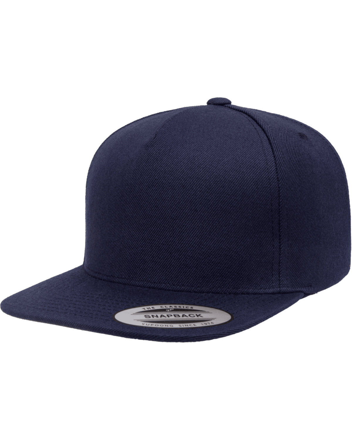YP5089 Yupoong Adult 5-Panel Structured Flat Visor Classic Snapback Cap
