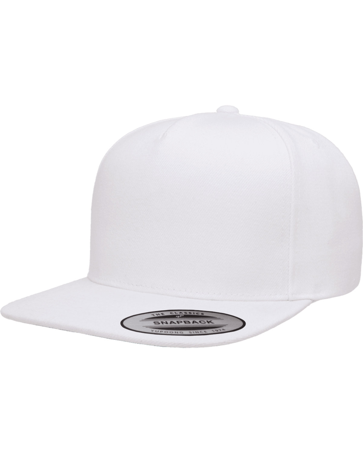 YP5089 Yupoong Adult 5-Panel Structured Flat Visor Classic Snapback Cap Zoom Image