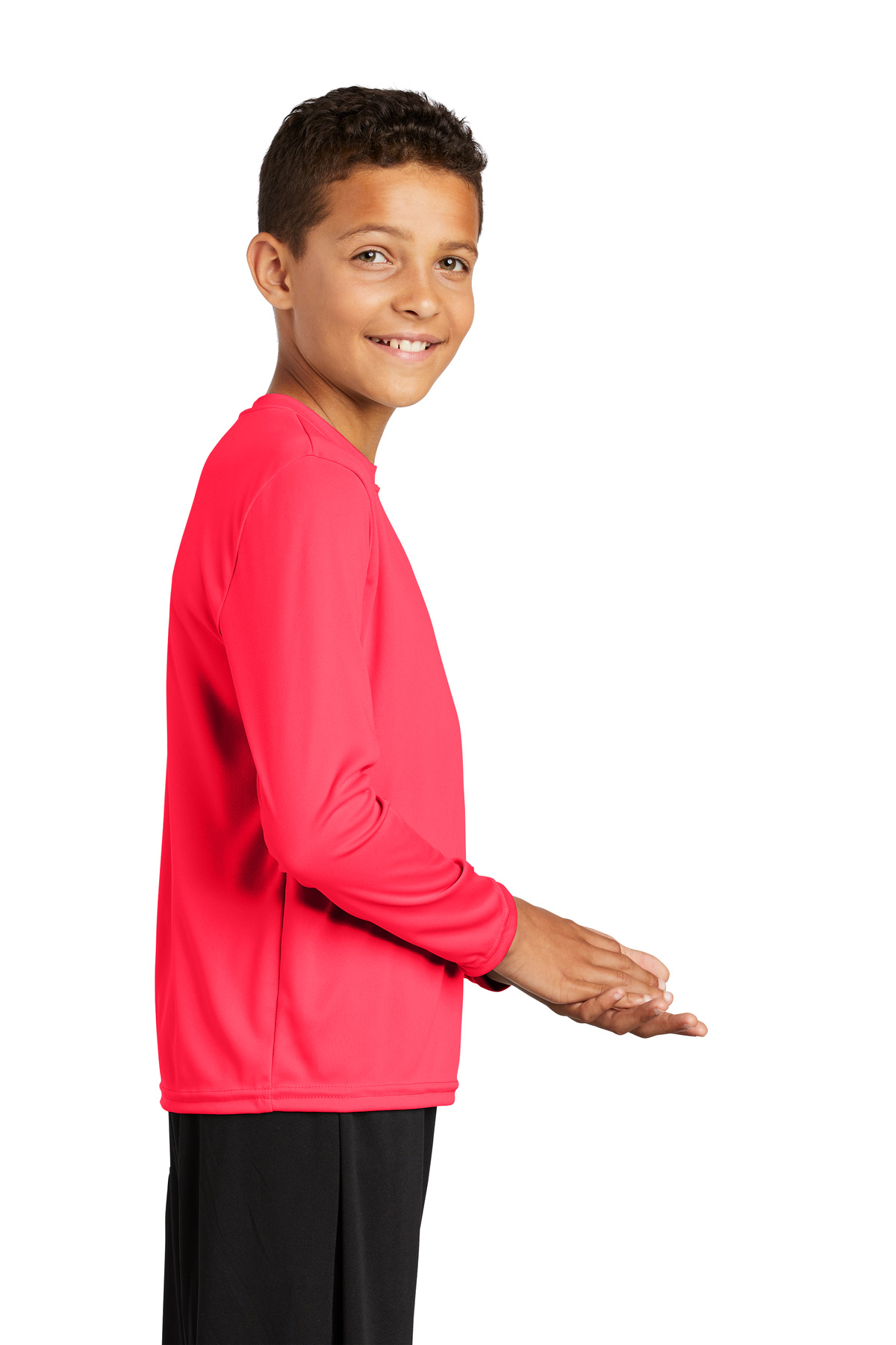 YST350LS Sport-Tek Youth Long Sleeve PosiCharge Competitor Tee. - Siide Image