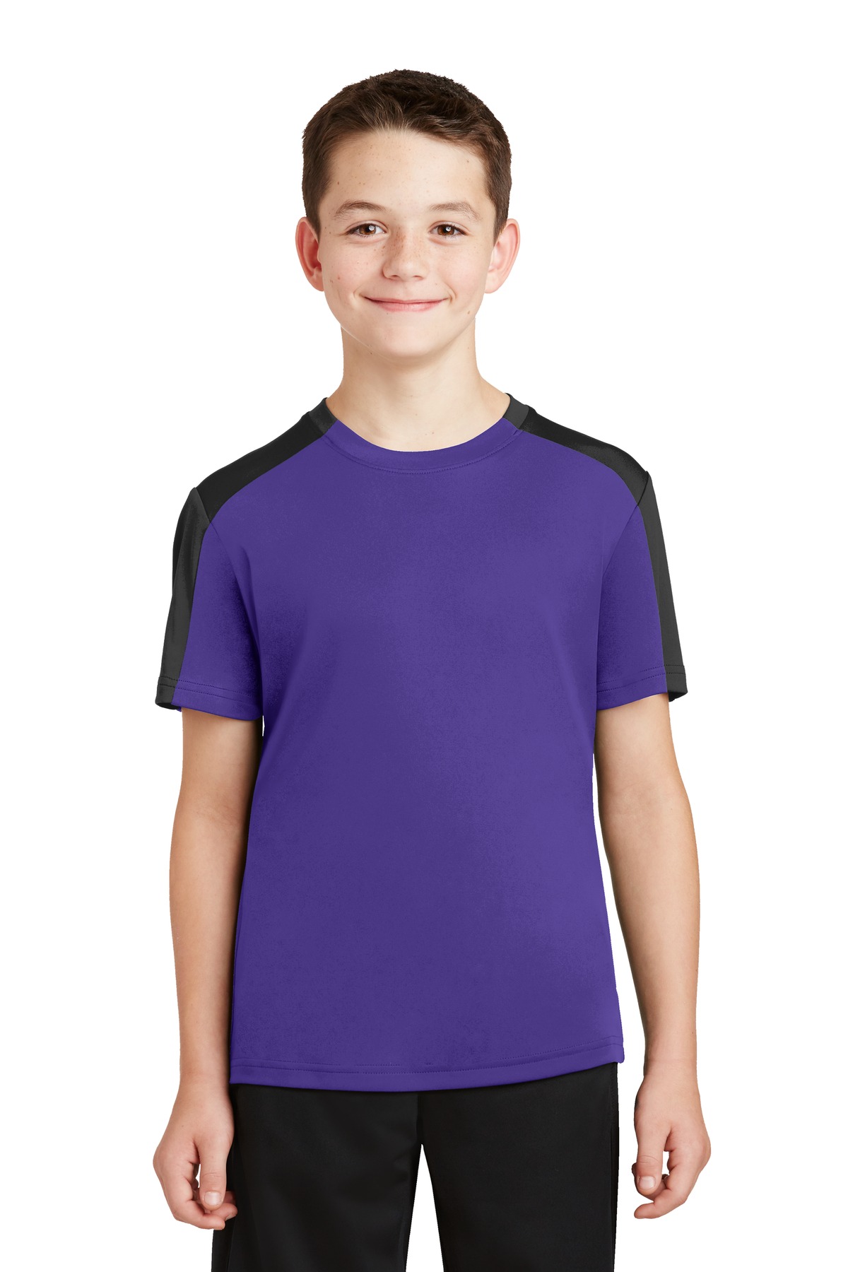 YST354 Sport-Tek Youth PosiCharge Competitor Sleeve-Blocked Tee. Zoom Image