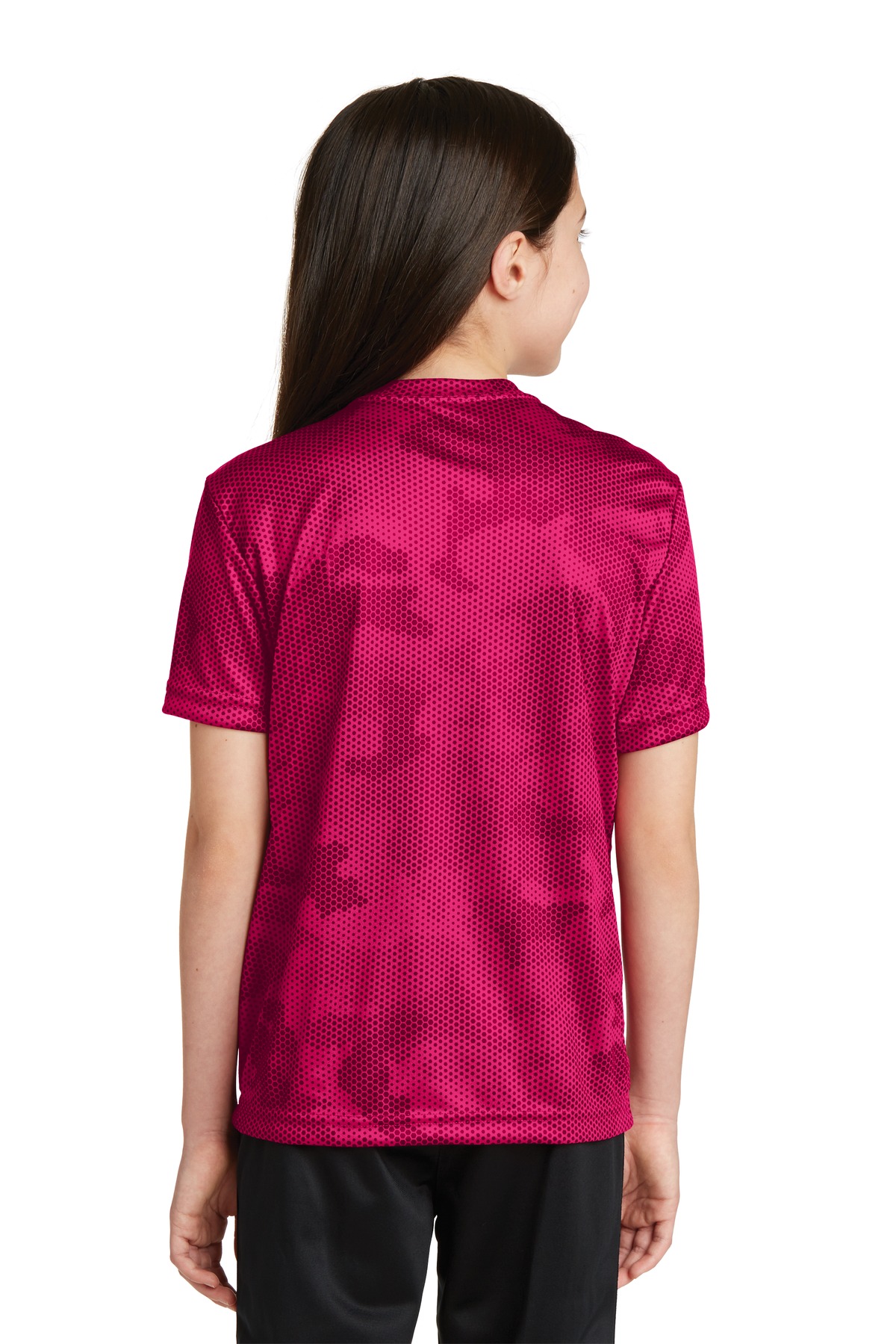 YST370 Sport-Tek Youth CamoHex Tee. - Back Image