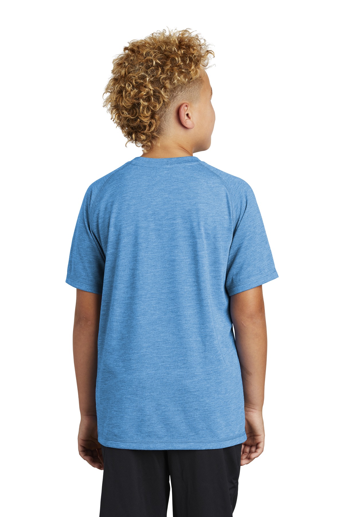 YST400 Sport-Tek Youth PosiCharge Tri-Blend Wicking Raglan Tee. - Back Image
