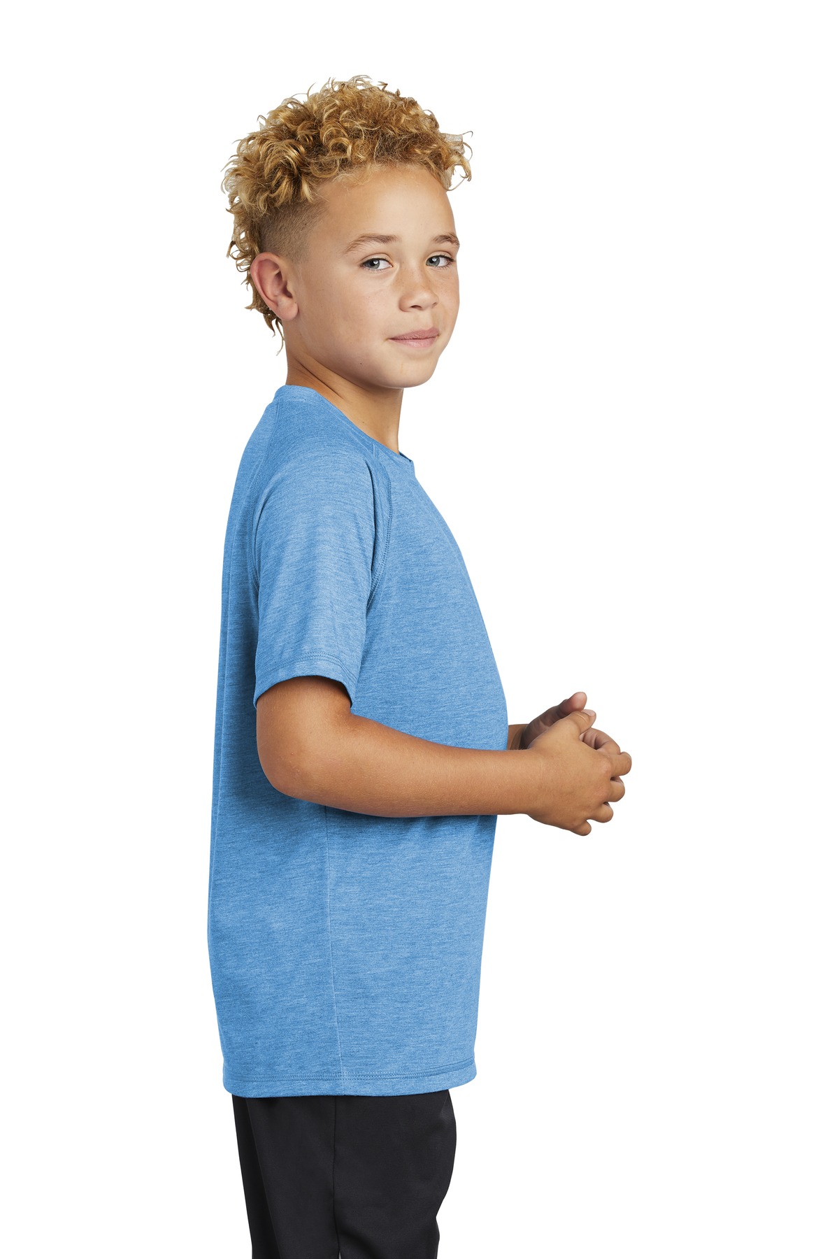 YST400 Sport-Tek Youth PosiCharge Tri-Blend Wicking Raglan Tee. - Siide Image