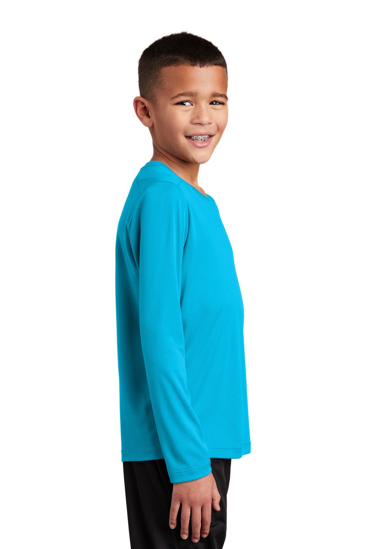 YST420LS Sport-Tek Youth Posi-UV Pro Long Sleeve Tee. - Siide Image