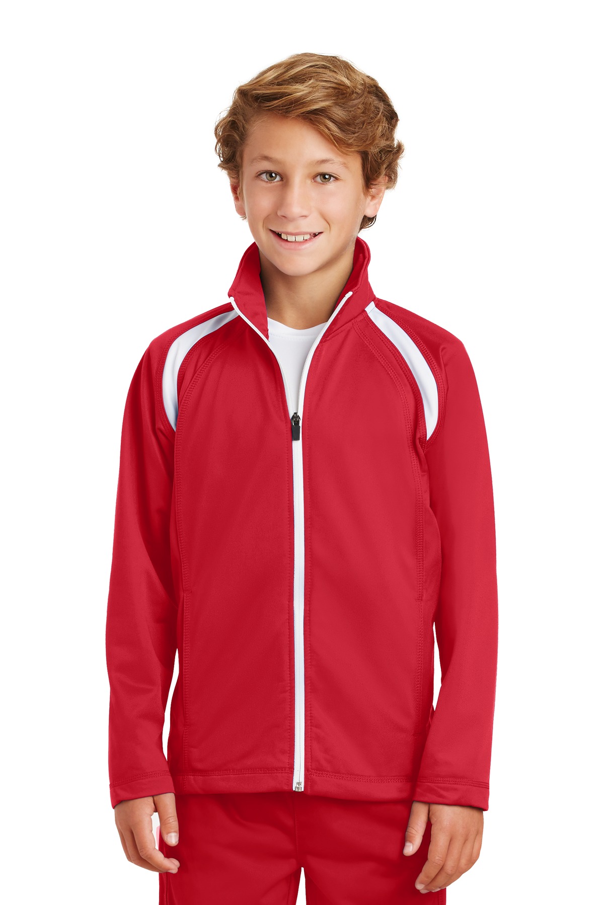 YST90 Sport-Tek Youth Tricot Track Jacket. Zoom Image
