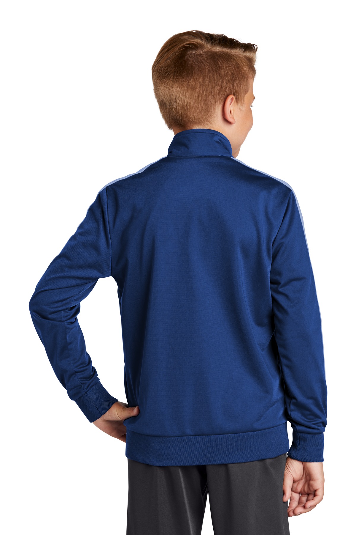 YST94 Sport-Tek Youth Tricot Track Jacket. - Back Image