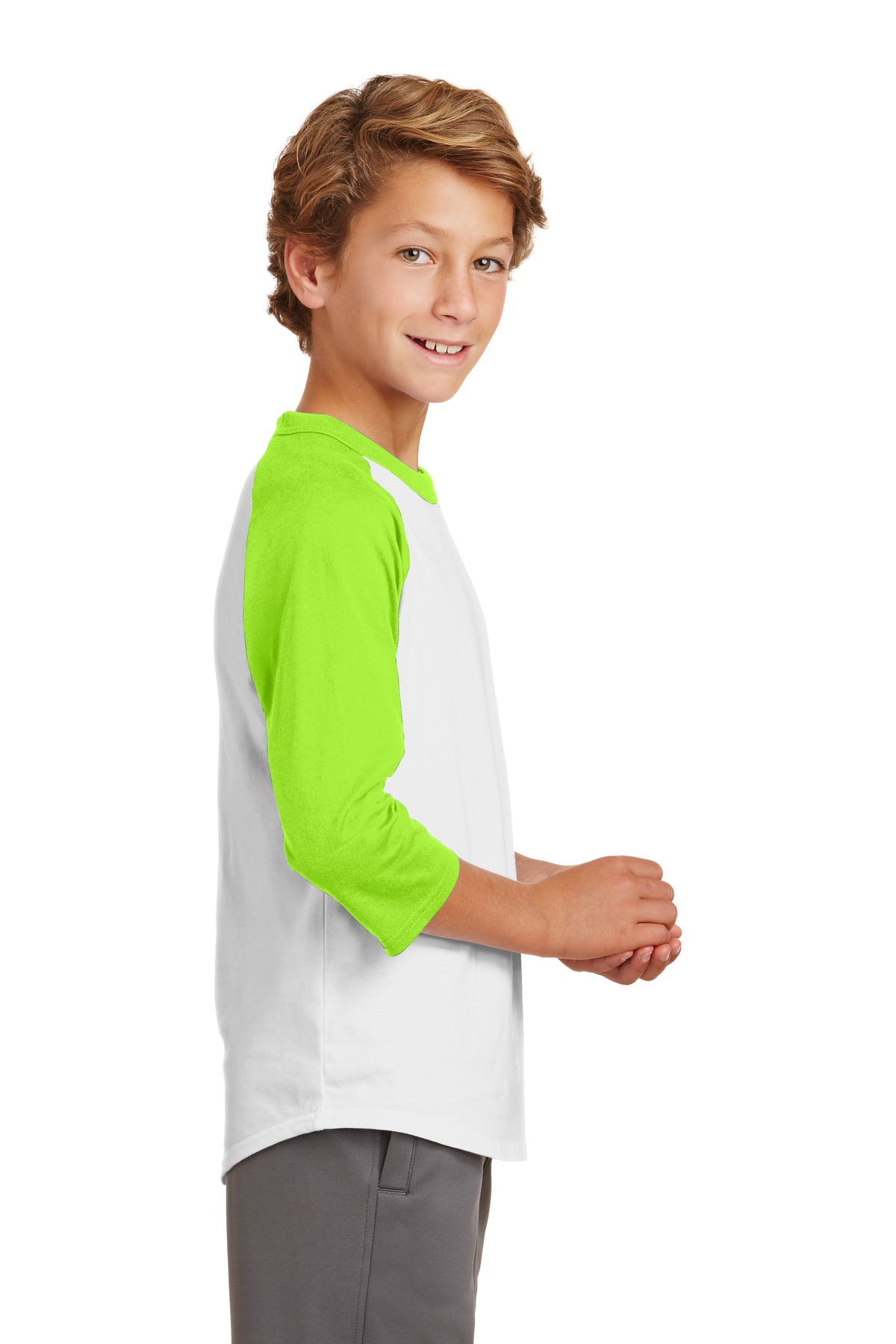 YT200 Sport-Tek Youth Colorblock Raglan Jersey. - Siide Image