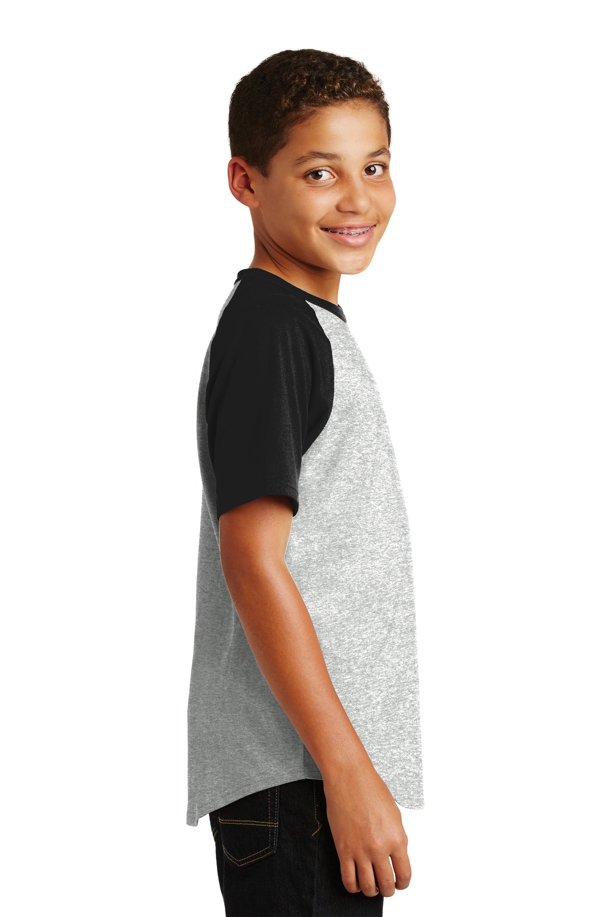 YT201 Sport-Tek Youth Short Sleeve Colorblock Raglan Jersey - Siide Image
