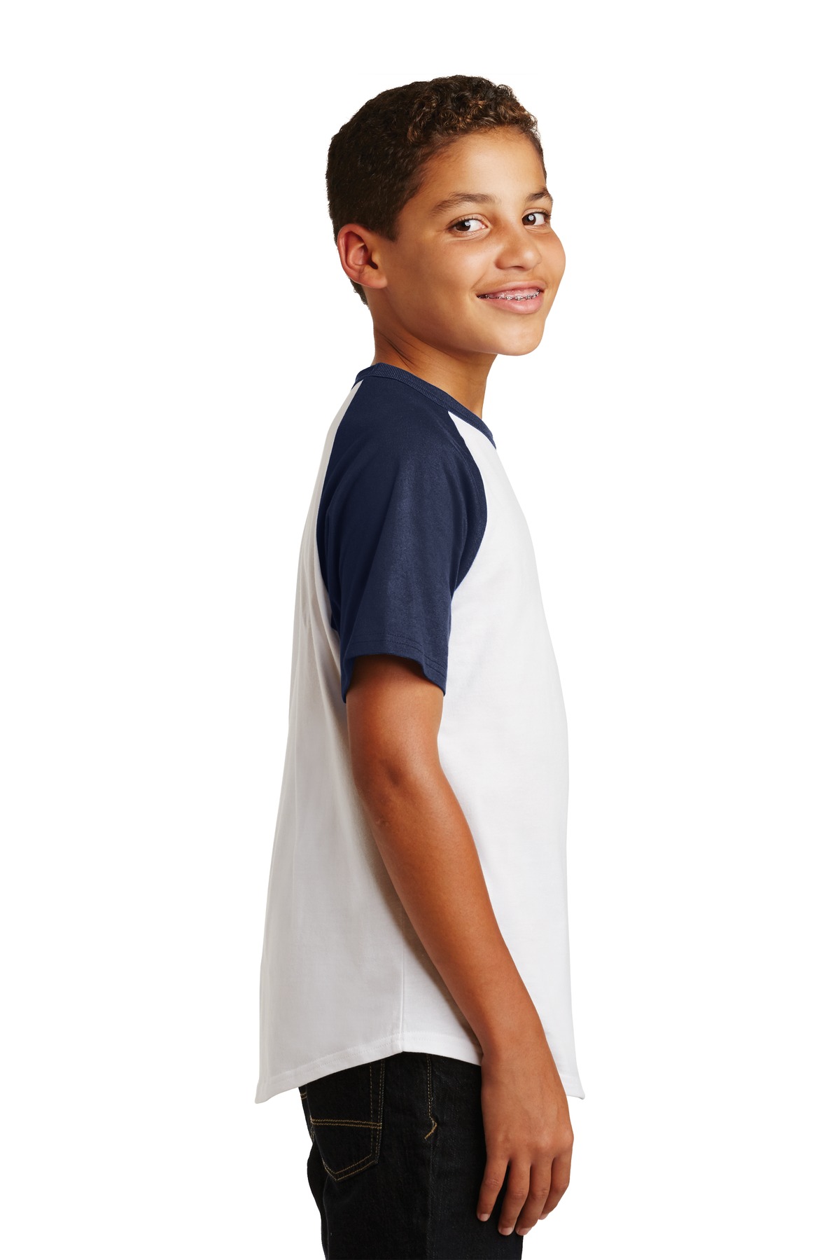 YT201 Sport-Tek Youth Short Sleeve Colorblock Raglan Jersey. - Siide Image