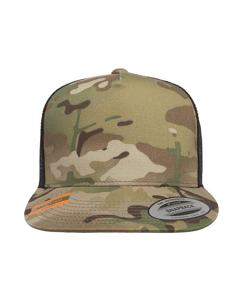 6006MC Yupoong Classics Adult 5-Panel Multicam Trucker Cap