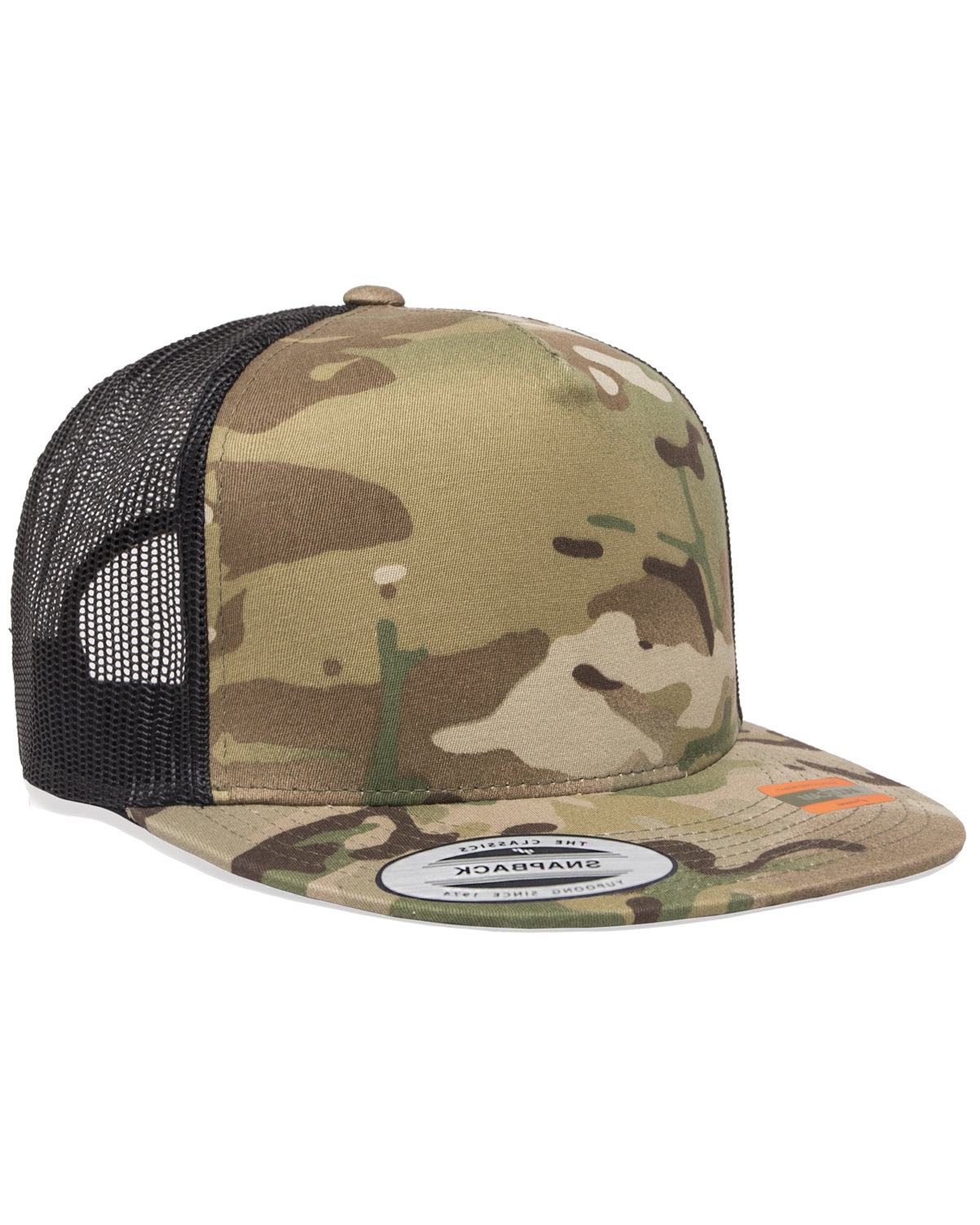 6006MC Yupoong Classics Adult 5-Panel Multicam Trucker Cap - Siide Image